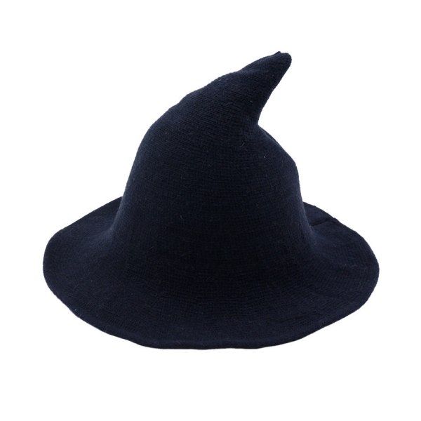 Kvinnor Häxhatt för Halloween Ull Hattar Bred brätte Spire Stickad Style 3 M