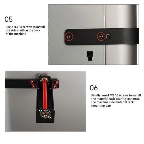 Metall 3D-printer PLA PETG-brakett for KLP1 oppgraderte filamenter Materialstativ Spolebrakettholder Langvarig holdbarhet