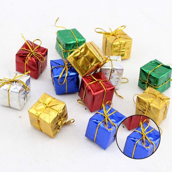 24 kistor cadeaux sapin de Noël en aluminium de différentes c