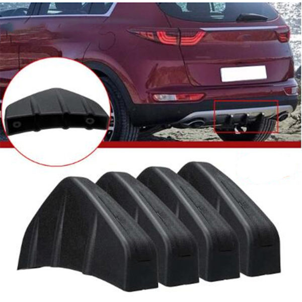 4x Shark Fin Diffuser Protect Cover Universal Car Bakre Bumper Cast Decor Spoiler Water transfer