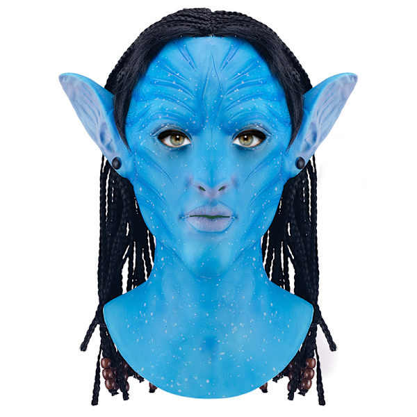 Halloween-mask latex-huvudbeklädnader lysande samma Avatar-huvudbeklädnader rollspel bardans COS (kvinnliga modeller)