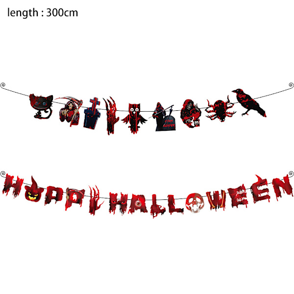 Halloween festdekorationer, skrämmande födelsedagsbanner för C