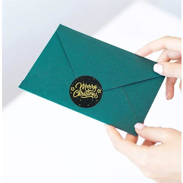 1000 st Runda God Jul Stickers presentförpackning