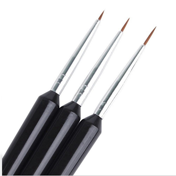 3st/ Set Nail Art Pensel Målning Pen Ritning