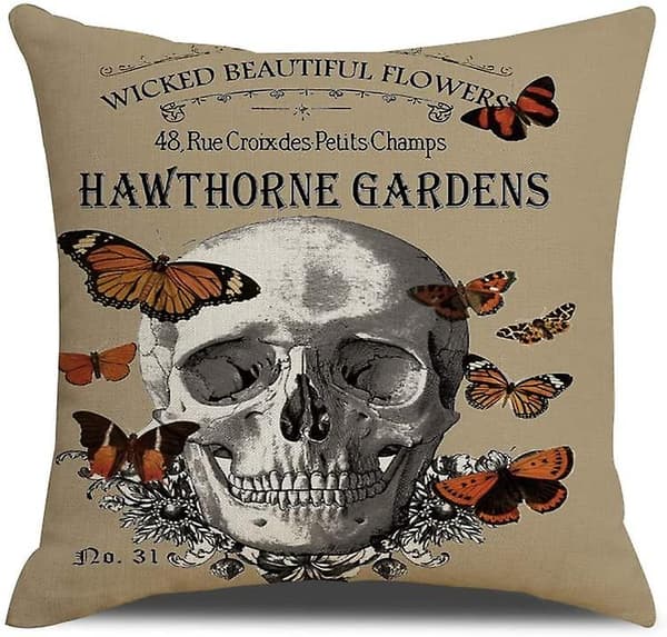 4-pack Halloween örngott 18x18" Raven Pumpkin Skull