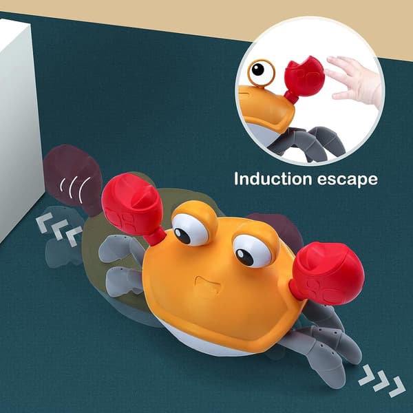 Baby Crawling Crab Toy, Interactive Tummy Time Crab Toy med M