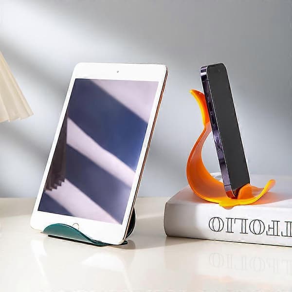 Tegneserie hval telefon tablet holder, bordtelefonholder, orange