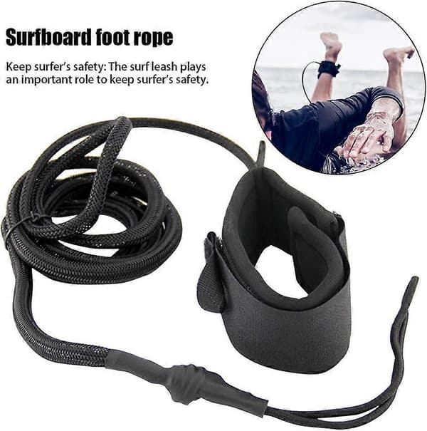Surfboard Leash, PVC Surfboard Leash Fodline Sikkerhedsline Ankelstrop Beskyttelse til Shortboard, Longboard, Paddleboard
