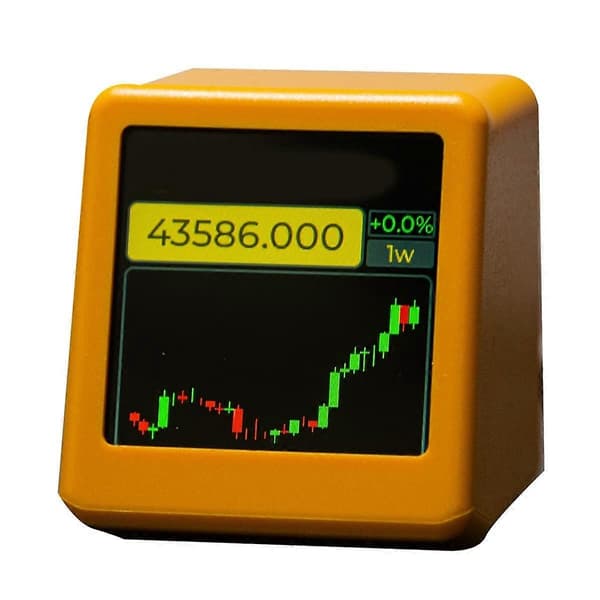 För NerdMiner BitCoin Kryptovaluta Display Aktier, Valutakurs, Prisspårare Ticker Väder Tid Klocka C