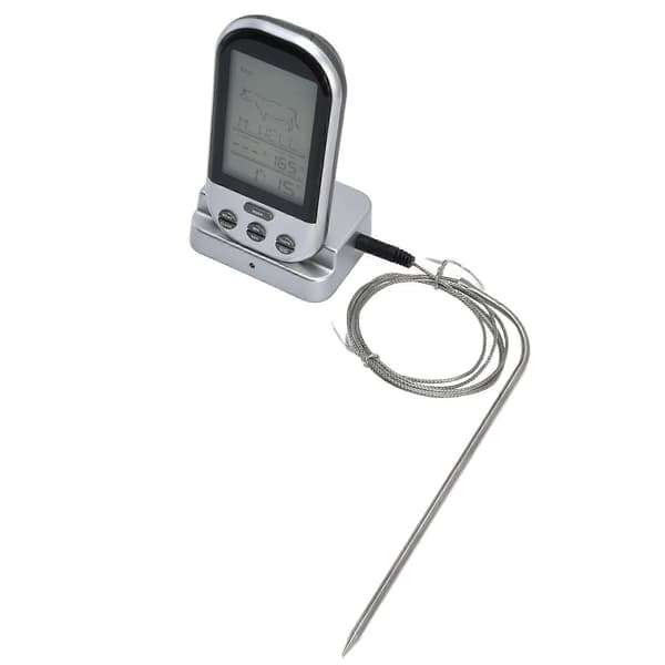 Trådlös termometer Timer Övertidslarmfunktion Praktisk temperaturmätare för köksgrillmatlagning