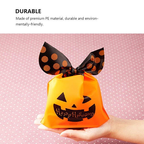 50-pack Halloween söta godispåsar för barn orange 50pcs
