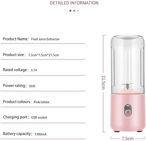 #(Pink) saftpresser blender lille frugt saftpresser blender saftpresser Portable#