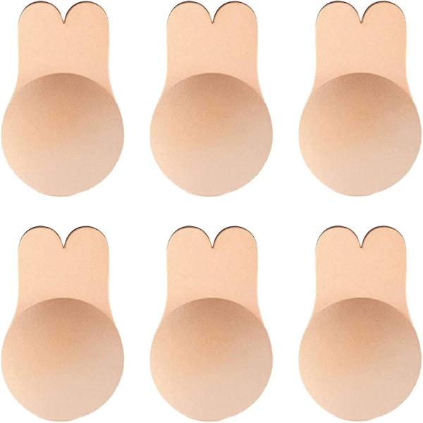 3 par axelbandslös självhäftande osynlig BH ift Nipplecovers Kanin BH L