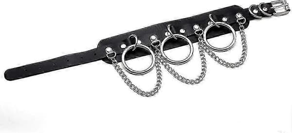 Lær Choker Halsbånd For Kvinner, Svart Pu Lær Choker Halskjede