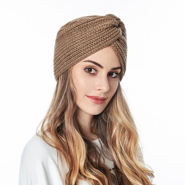 Häckhatt för kvinnor Flickhatt Håll varm Hatt Mode Hög kvalitet Höst Vinter Crossover Hatt Ull Muslimsk stil Ren färg 2st (Rosa+Röd）