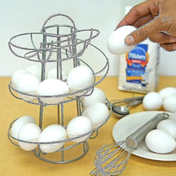 Portable Kit Spiral Egg Rack Functal Stora Egg Box Ägg Stora Rack *chyi