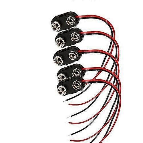 10 st PP3 MN1604 9V batterihållare klämma snäppkontakt kabelledning spänne