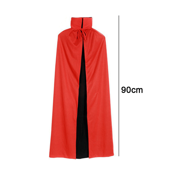 Svart Röd Vändbar Klänning Goth Devil Pirate Vampire Demon style 1 90cm