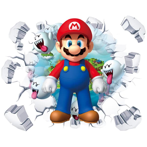 #Mario seinätarra, tapetti, PVC, huoneen sisustus, 55*38cm#