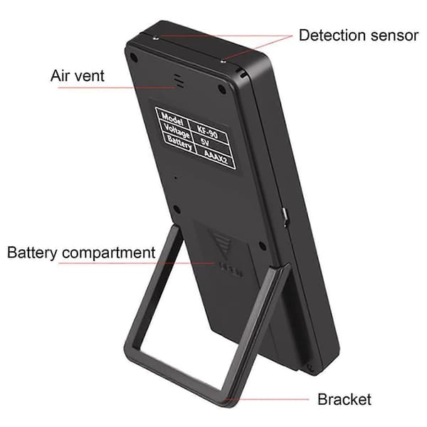 Digital Ultraviolet Strålingsdetektor UV UVI Måler Dosimeter Tester med Temperaturdisplay til Hjemmet