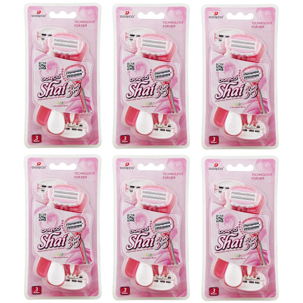 Rakhyvel för kvinnor, tjejer 18-pack pink