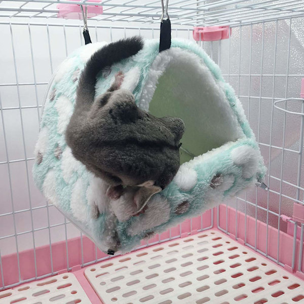 Gnagare Sova Plysch Litet Hus Hamster Hängmatta Toy Bed House