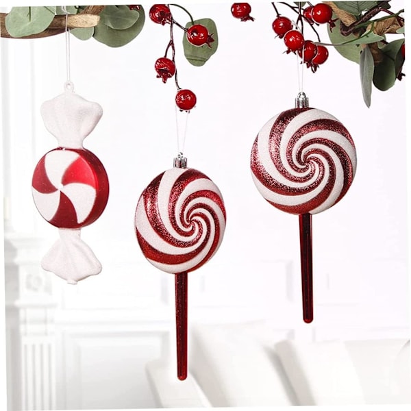 Julbarns plastträd Candy Cane Ornament (A, stil) 1 Styck