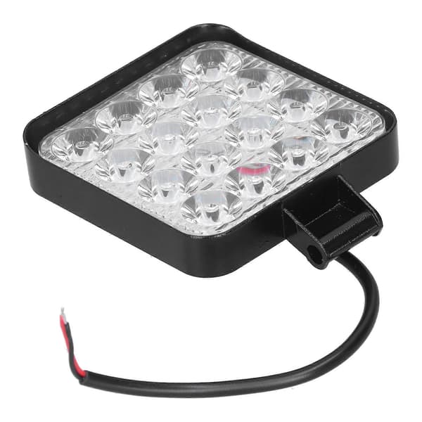 48W LED arbeidslampe 2000LM 6000k firkantede spotlights hvitt lys IP68 vanntett universal