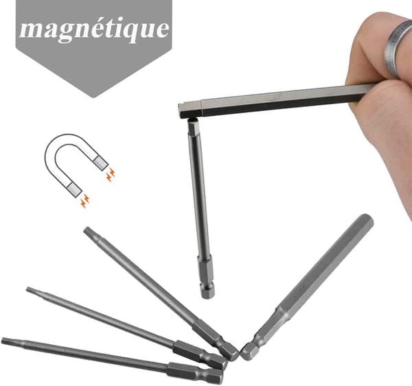 6 stk H2.5-H8 indre sekskanthode magnetiske skrutrekkerbits sett bits