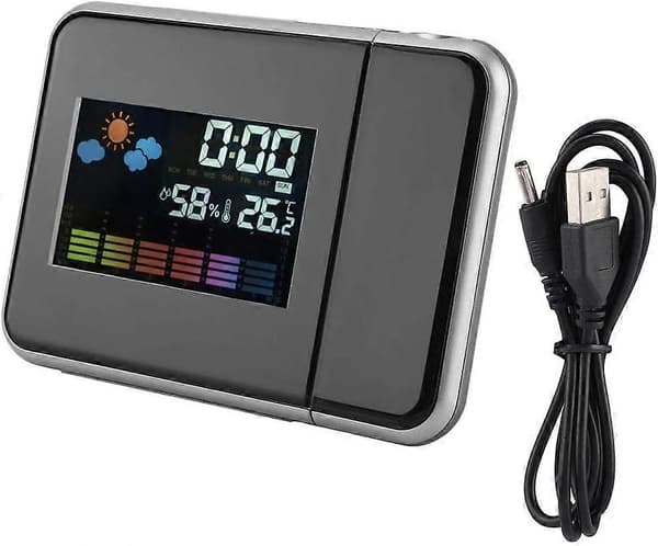 LED Vejrprojektor, Projektionsvækkeur, Holdbar Projektion