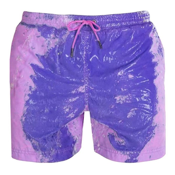 Magical Change Color Beach Shorts Herr Badbyxor Badkläder Q Pink XL