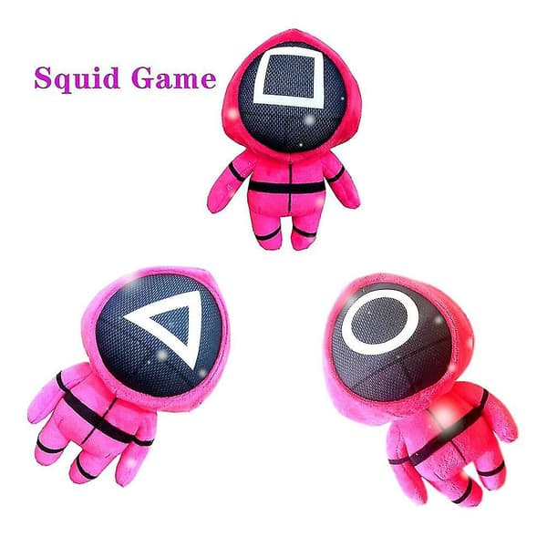 22 cm Squid Game -pehmolelu Söpö sarjakuvahahmo punaisessa asussa Square