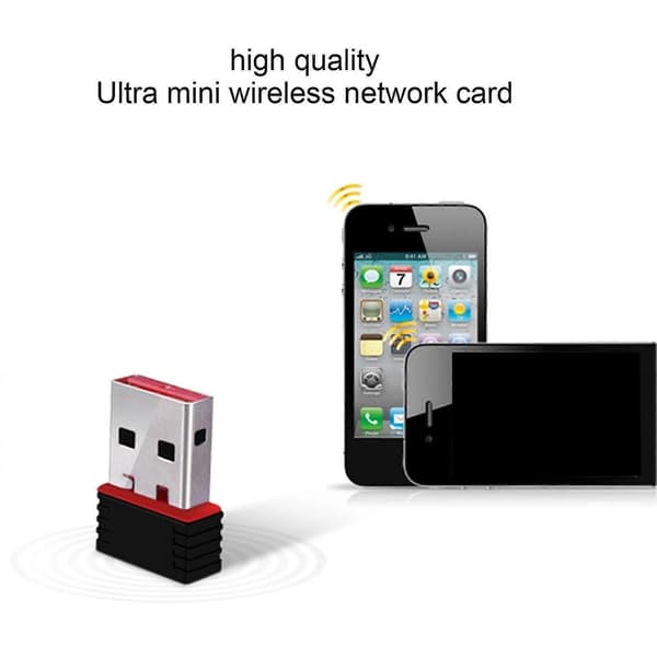 WiFi-adapter Stabilt signal Rask overføring ABS Kompakt USB trådløs adapter for hybel