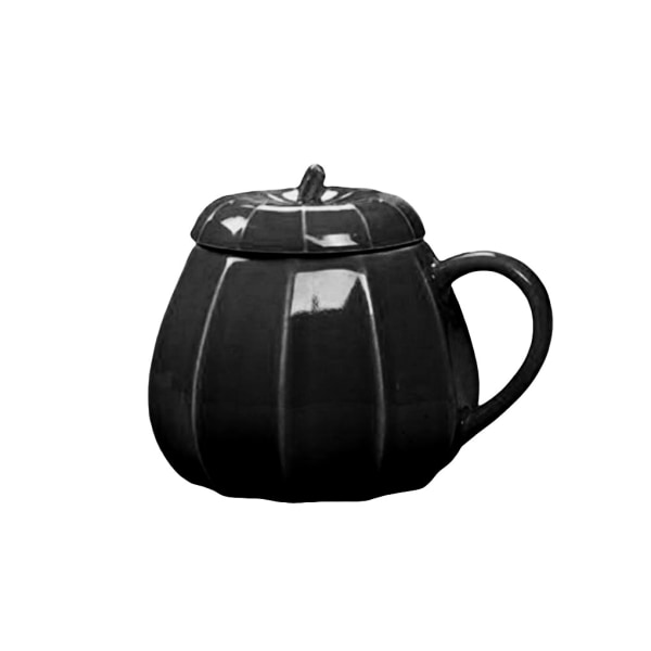 Halloween pumpa kaffe mugg Keramisk kopp stor kapacitet Black