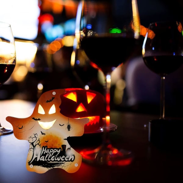 Halloween natlys dekoration rekvisitter, LED lys dekorationer, (sjæl orange)