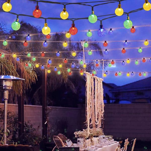 6,35 m 30LED Solar String Lights Bollar Inomhus Utomhus Trädgårdslampa Party Light Dekoration