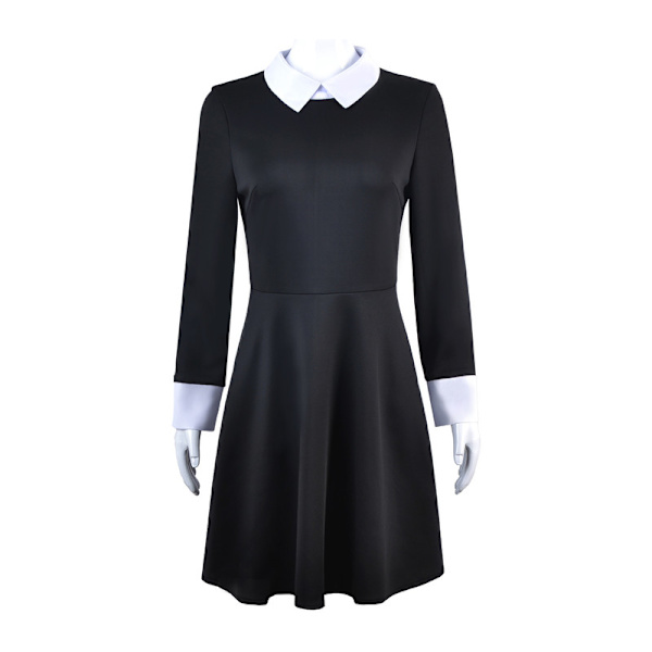 Naisten Wednesday Addams -mekko, Halloween-asumekko Style 1 M