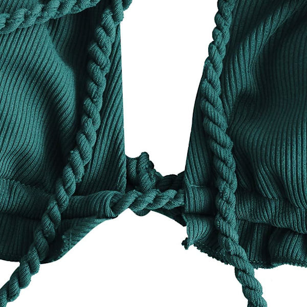 Dame Slips Cutout Nøglehul Cami String Bikini Sæt Todelt Badedragt