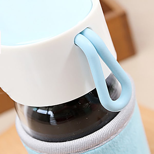 250ML glaskopp, Creative Cute Water Cup, Studentglas Blue