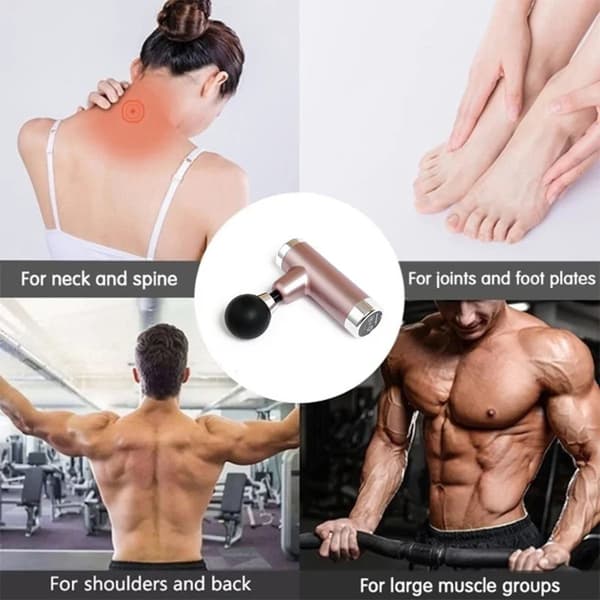 Massage Gun kompakt 5 intensitetsniveauer til alle muskelområder 1 stk.