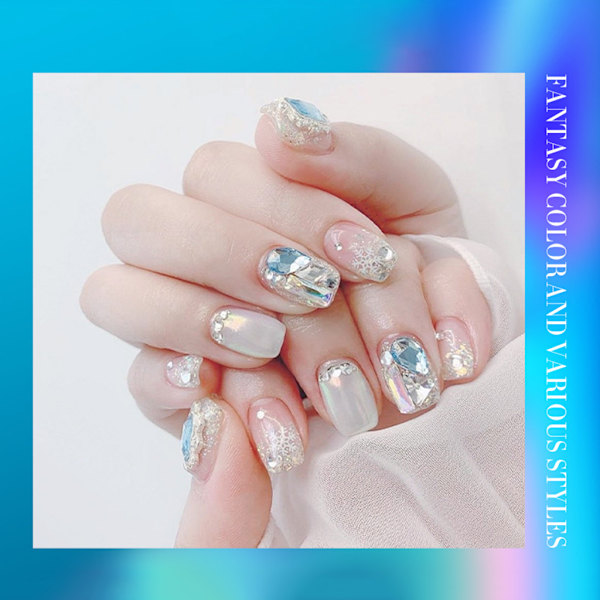 120 st 3D Nail rt Rhinestones Multi-Shape Glas Glänsande Flatback Stones Dekor A