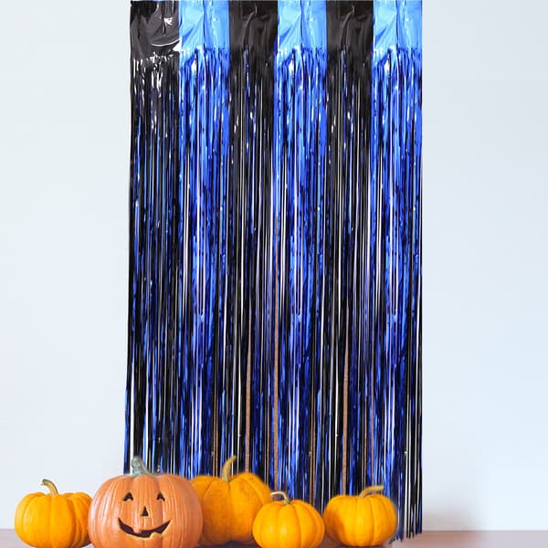 Gardiner Halloween Festdekorationer 2 stk Sort & Orange 1m*2m-blue+black
