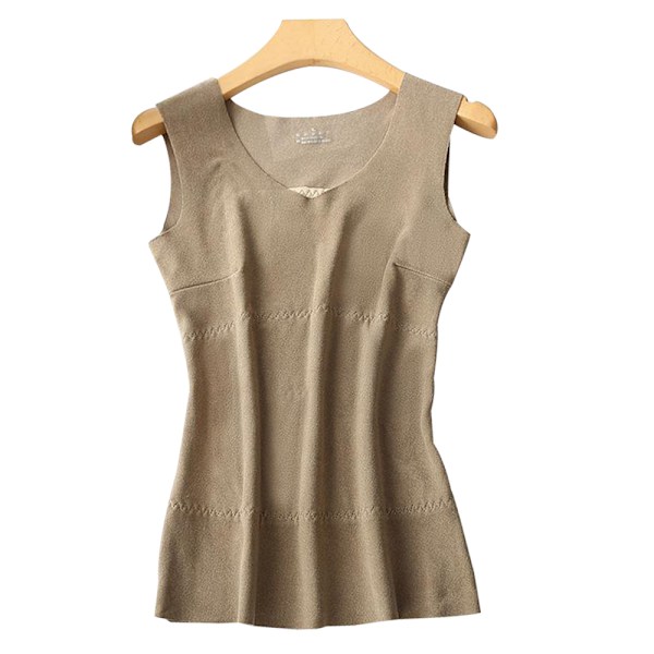 Termisk singlet for kvinner Skjorte ermeløs Camisole Silk patch