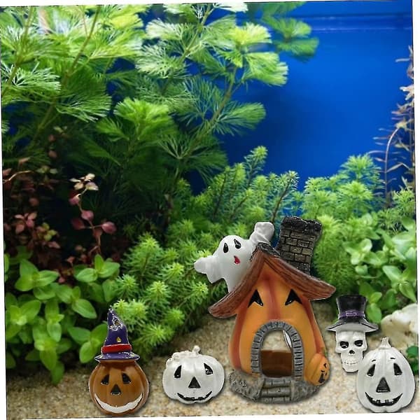 3st set Halloween-hartspumpa spökhusskalle Statydekoration