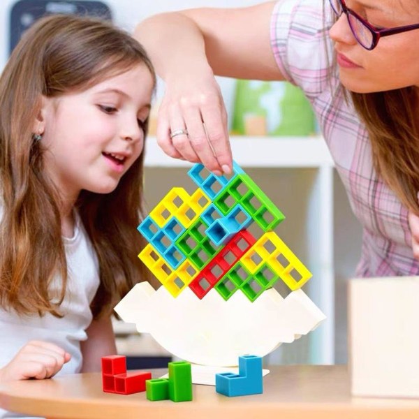 Tetra Tower Game Tetris Balance Toy Stacking Block Stack Assembl