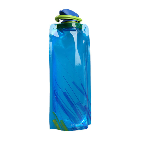 Löpning utomhusaktiviteter Vattenflaska  Hopfällbar blue 700ml