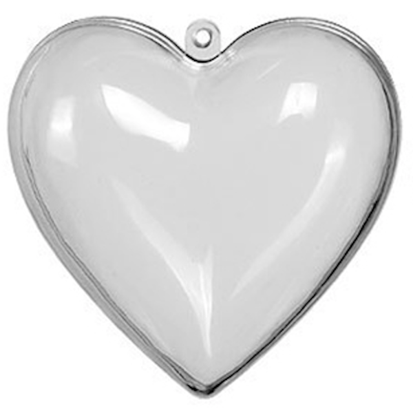 5 pack hjärtan, hänge transparent
