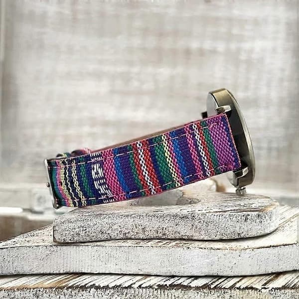 Flerfarvede regnbue-mønstrede ure til kvinder, finurlig boho hippie