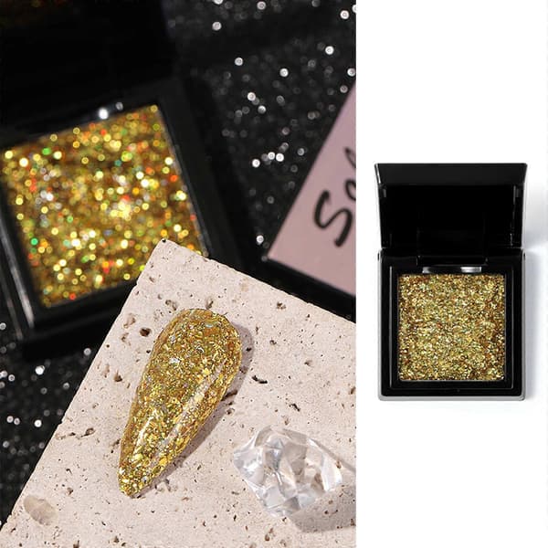 Kosmetiskt glitter fast pulver löst glitter fast pulver för kropps- och nagelmakeup