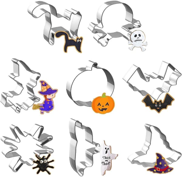 Skull Style 2 Halloween Cookie Cutter & Embosser - Rosa/klart Fondant-tema